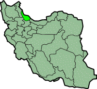Gilan Eyaletinin İran'daki konumu.