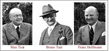 Die drei Inhaber der Architektengemeinschaft um 1930