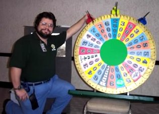 Nick with Wheel Of Fortune at Vulkon