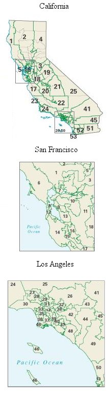 Kalifornien: Kongress-Wahlkreise