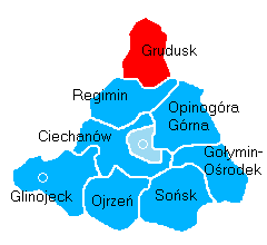 Położenie na mapie powiatu