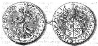 Worms thaler from 1588 with the bishop's coat of arms