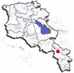 Sisian'ın Ermenistan'daki konumu (kırmızı)