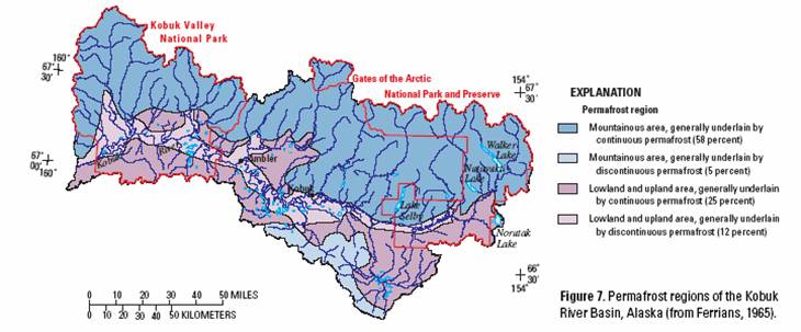 Permafrost regions along the Kobuk River[3]