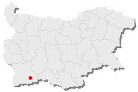 Bulgaristan haritasında Gotse Delçev (şehir)