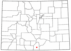 Location of San Luis, Colorado