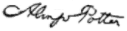 Alonzo Potter's signature