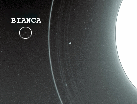 Der Mond Bianca, aufgenommen von Voyager 2