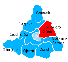 Położenie na mapie powiatu