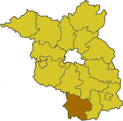 Poziția regiunii Districtul Elbe-Elster