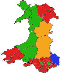 1999 constituency results map