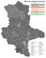 1990 Saxony-Anhalt state election, Black is CDU, Red is SPD