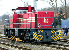 locomotief D 24 van het MaK type DE 1002 te Bad Bentheim.