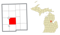 Location within Gladwin County