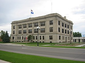 Das Crow Wing County Courthouse in Brainerd, gelistet im NRHP Nr. 80002023[1]