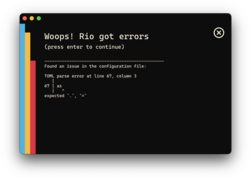 Demo error handling on Rio