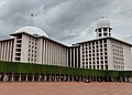 Istiqlal Mosque with Modern and International Style architecture in Jakarta, Indonesia