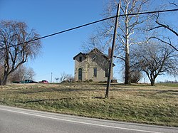 A former school, now a house of Larbing, in the township