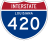 Interstate 420 marker