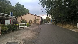 Outside the town hall in Lias