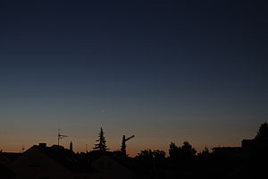 Konjunktion Mars-Jupiter am Morgen des 22. Juli 2013