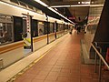 The platform of 7th Street/Metro Center Station of the Metro Rail's Red Line.