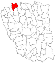 Location in Galați County