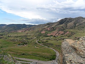 Blick auf den Red Rocks Park vom Mount Morrison (2010)