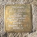 Stolperstein in Ludwigsburg für Elsa Rabus (2. November 2016)