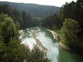 L'Aurino a valle di San Giorgio (vista verso sud-ovest)