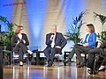 Bundespräsident Joachim Gauck mit Bettina Schausten vom ZDF