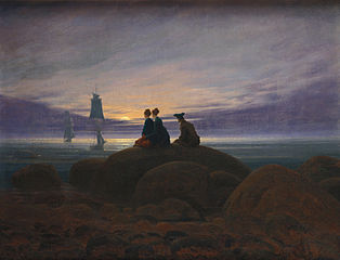 Deniz Kıyısında Ay Doğarken, Caspar David Friedrich, 1822