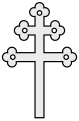 Érseki kereszt (pátriárka kereszt, en: cross treflée, cross botonée, budded cross, apostles' cross, cathedral cross)