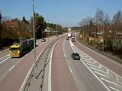 Västerås, İsveç'ten geçen E18