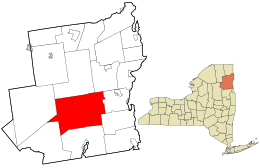 Location in Essex County and the state of New York