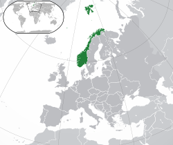 Norveç haritadaki konumu