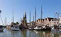 Hoorn, the Haven from the Oude Doelenkade with the Hoofdtoren