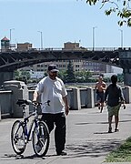 Walking a bike