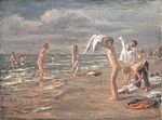 Max Liebermann: Badende Jungen («badende gutter», 1898)