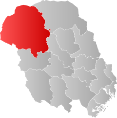 Lage der Kommune in der Provinz Telemark