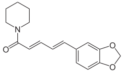 Strukturformel von Piperin