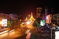Downtown Yangon'da gece