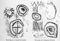 Sketches of megalithic art from Dowth