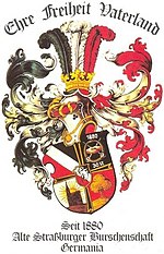 Wappen der Alten Straßburger Burschenschaft Germania zu Tübingen