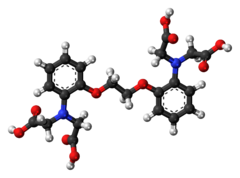 Ball-and-stick model of the BAPTA molecule