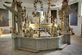 Heilig-Grab-Kapelle: Leichnam Jesu und Wächter (um 1730)