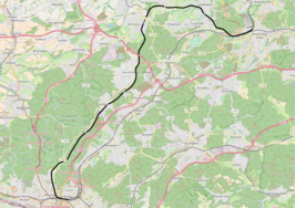 Spoorlijn Saarbrücken - Neunkirchen op de kaart