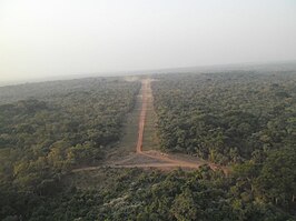 Het vliegveld nabij de stad Djemah in het oosten van de CAR; jan 2013.