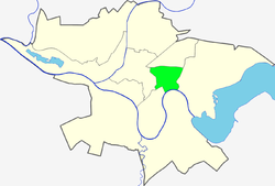 Location of Gričiupis within Kaunas