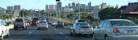 Interstate H-1 eastbound previous to the Waikiki exits